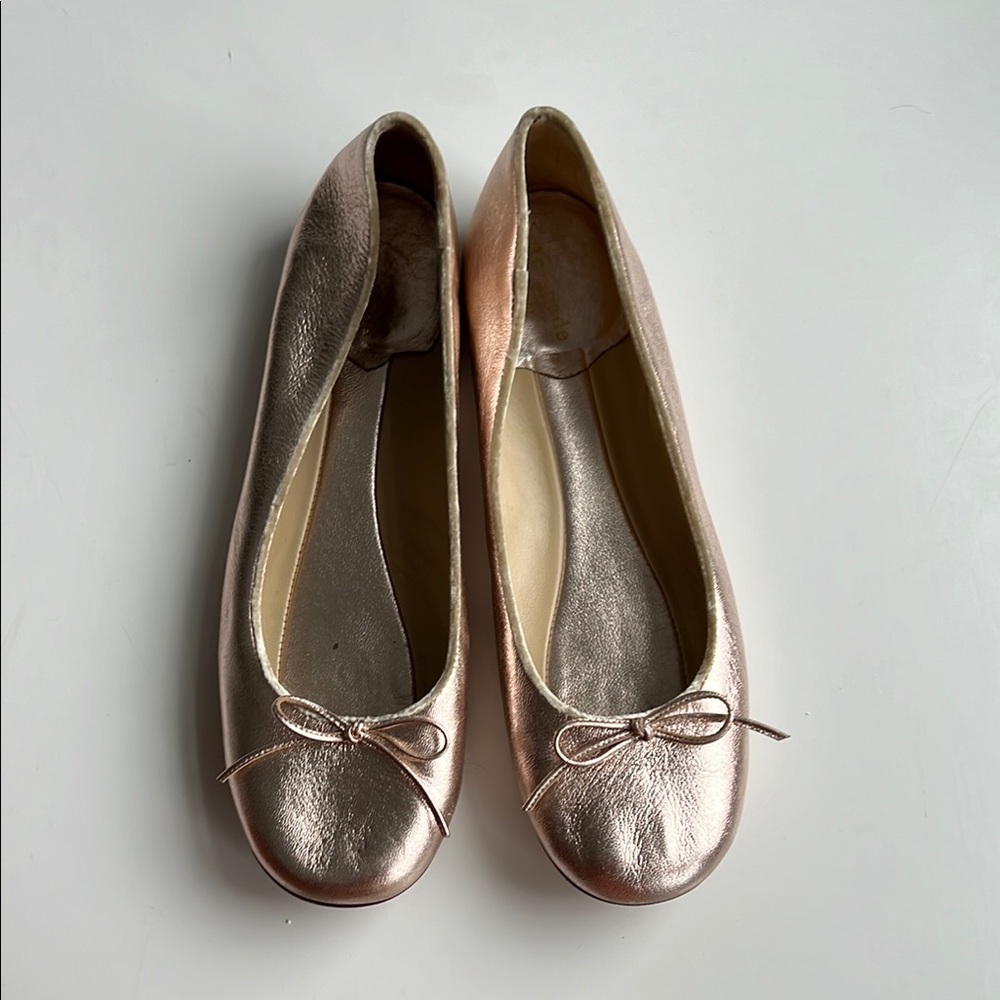 kate spade Metallic Rose Gold Ballet Flats